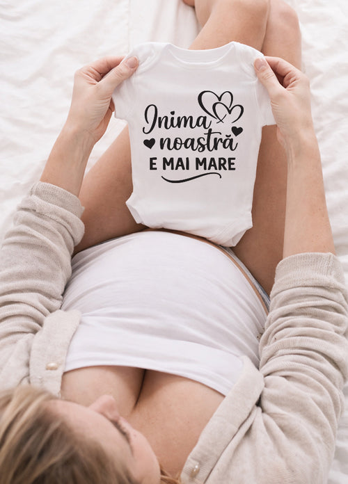 Body bebeluș anunț sarcină „Inima noastră e mai mare”