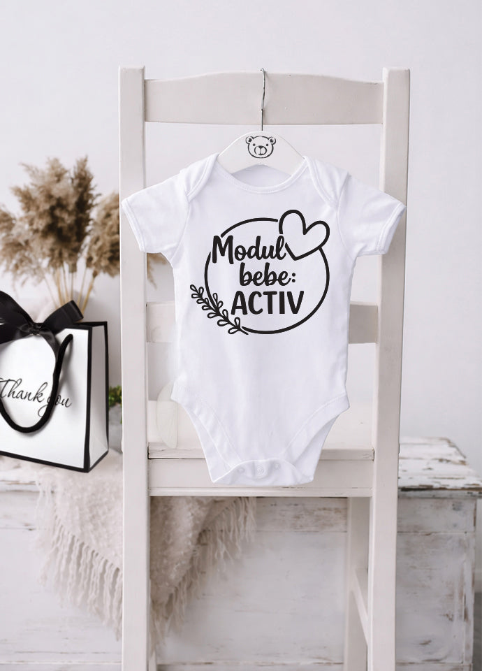 Body bebeluș anunț sarcină „Modul bebe: ACTIV”