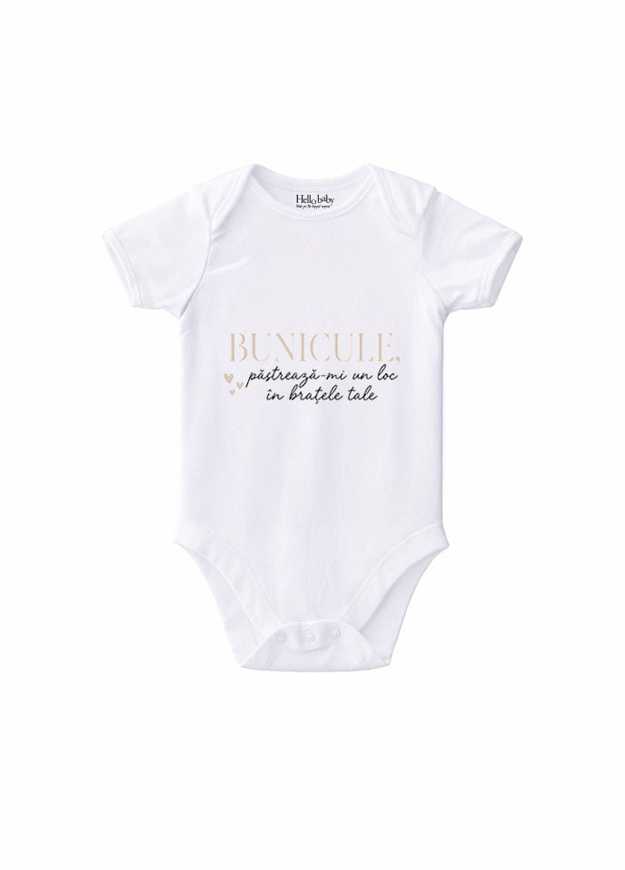 Body Bebe Anunț Sarcină „Bunicule, păstrează-mi un loc în brațele tale”