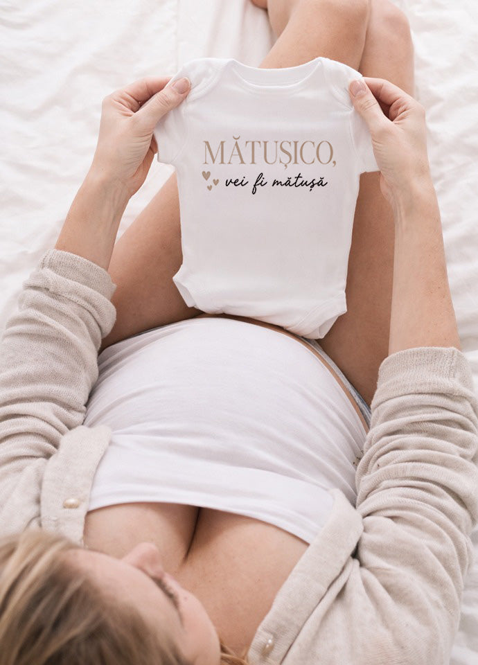 Body Bebe Anunț Sarcină „Mătușico, vei fi mătușă”