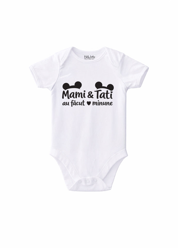 Body bebeluși personalizat „Mami & Tati au făcut minune''