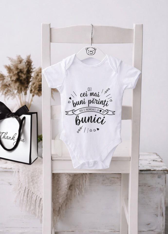 Body Bebe Personalizat „Cei Mai Buni Părinți Devin Bunici''