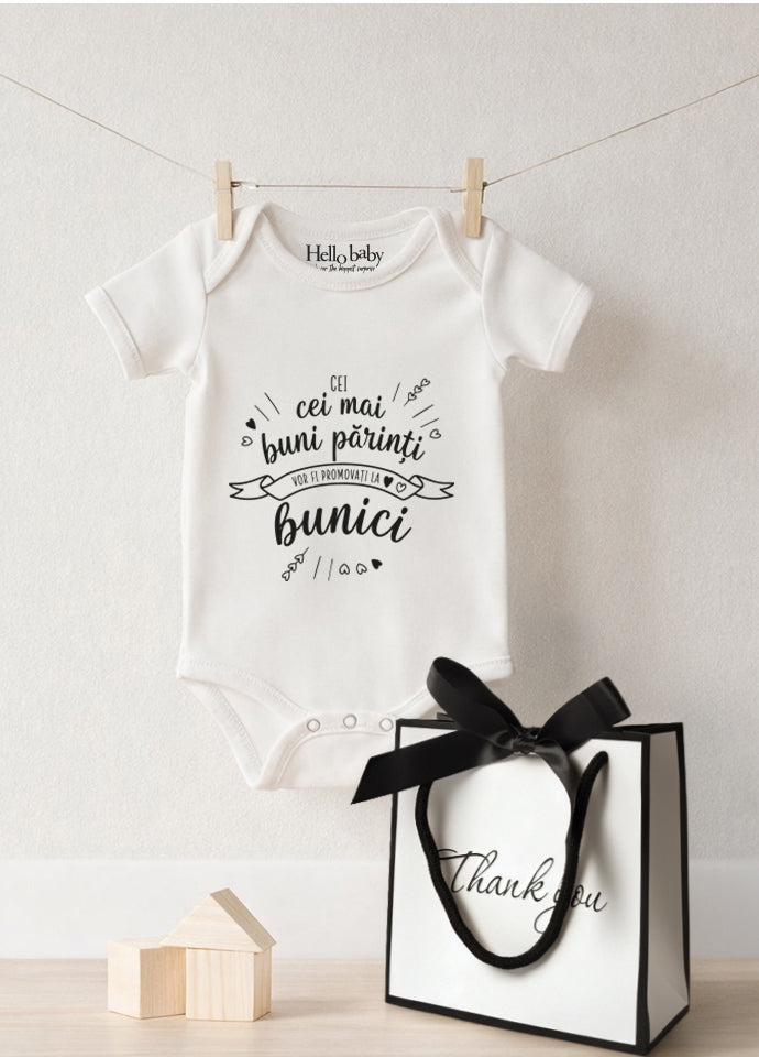 Body Bebe Personalizat „Cei Mai Buni Părinți Devin Bunici''