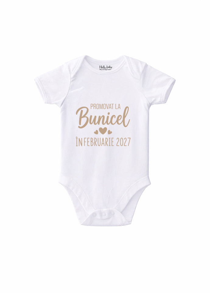 Body Bebe Personalizat „Promovat la Bunicel” – Cadou pentru Viitorul Bunic
