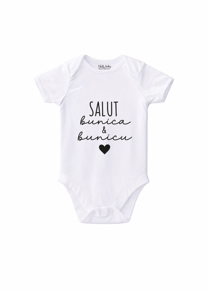 Body Bebe Personalizat „Salut Bunica și Bunicu” – Anunț Sarcină Familie