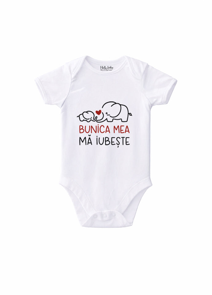 Body Bebe „Bunica Mea Mă Iubește” – Cadou Personalizat pentru Bunică