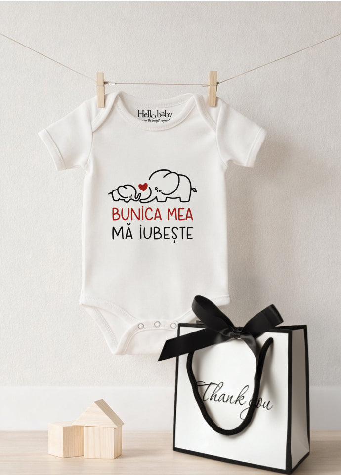 Body Bebe „Bunica Mea Mă Iubește” – Cadou Personalizat pentru Bunică