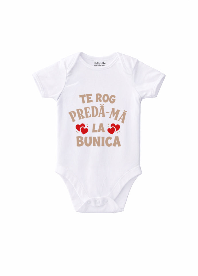 Body Bebe „Te Rog Predă-mă la Bunică” – Cadou Amuzant pentru Bunici