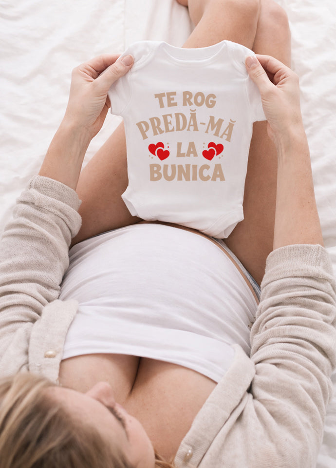 Body Bebe „Te Rog Predă-mă la Bunică” – Cadou Amuzant pentru Bunici