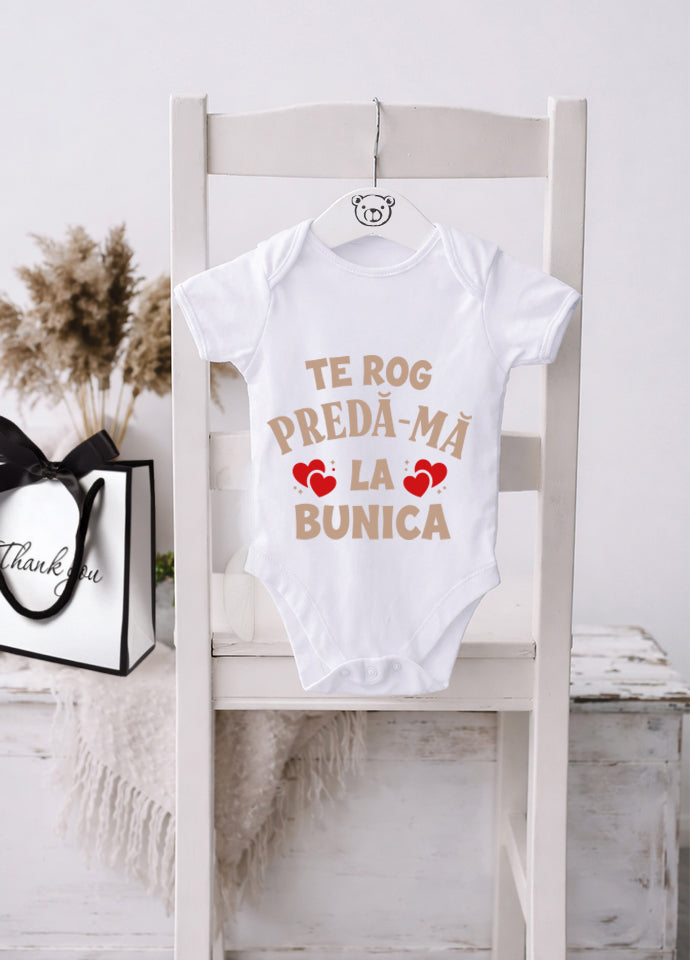 Body Bebe „Te Rog Predă-mă la Bunică” – Cadou Amuzant pentru Bunici