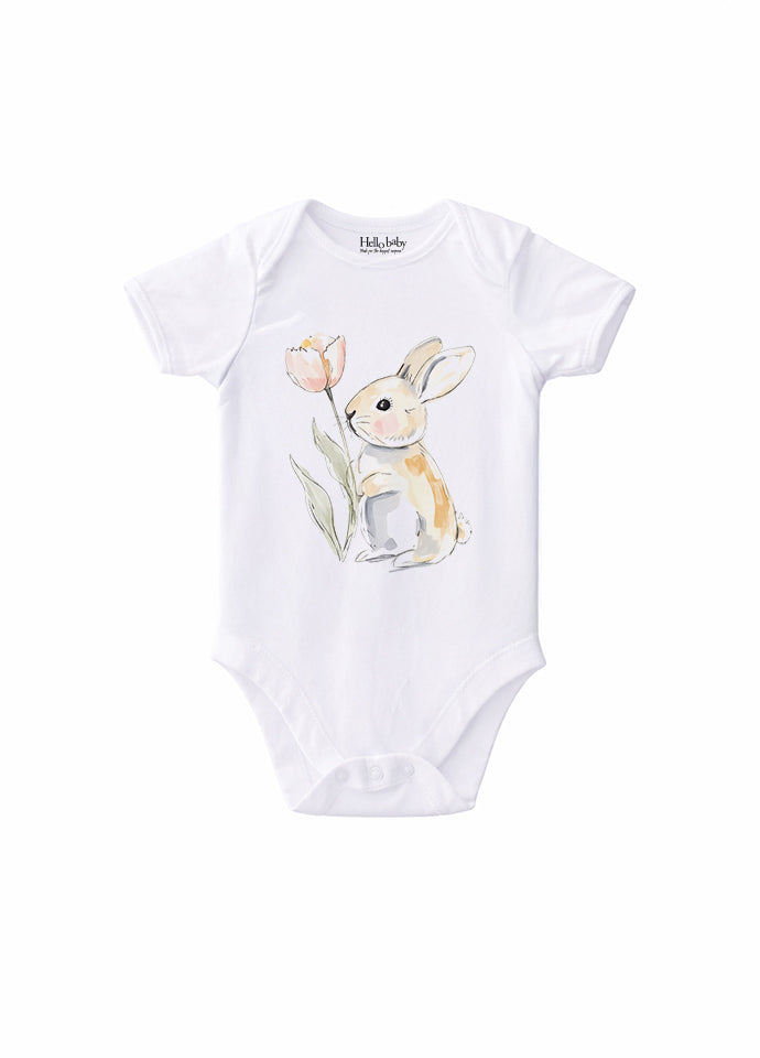 Set 5 Body-uri Bebeluși Albe Paște – Bumbac 100%, Body Baby Unisex